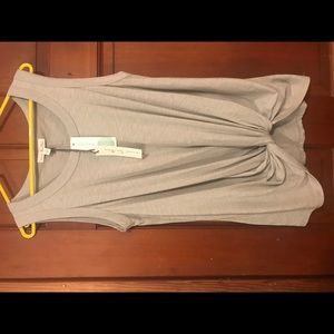 Heather Grey Knotted Tank